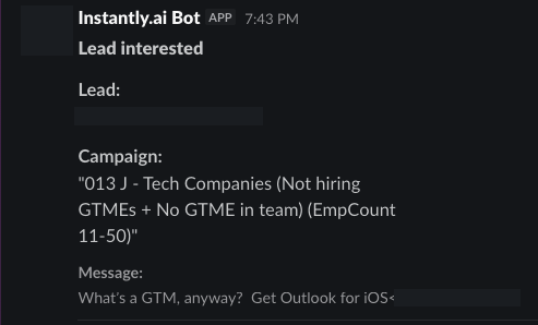 Lead interested — Stanford