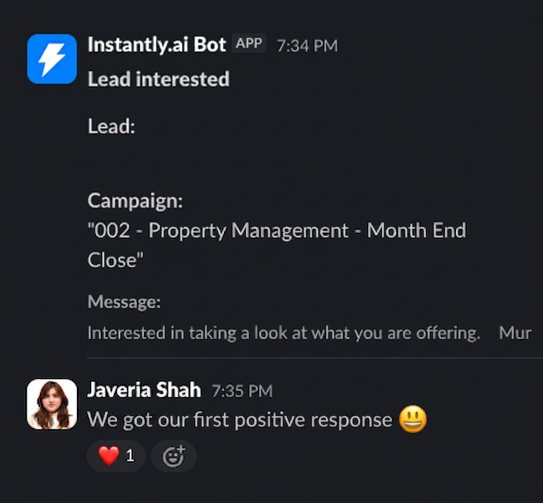 Lead interested — Real Estate